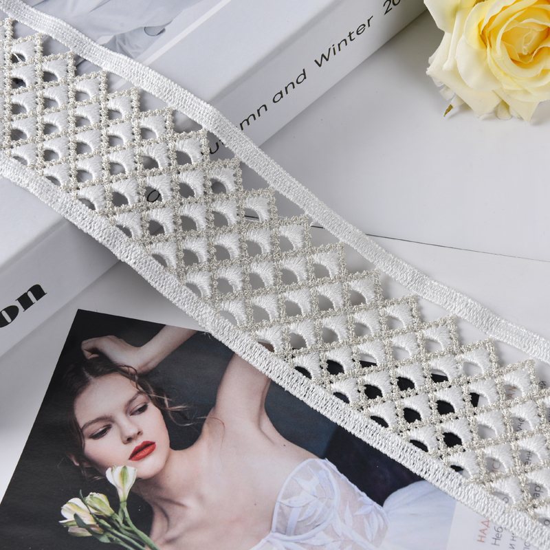 Curtain Lace Webbing Vertical Strip Splicing Lace Cover Water-Soluble Welt Table Edge Cushion Trim Side Gauze M-193