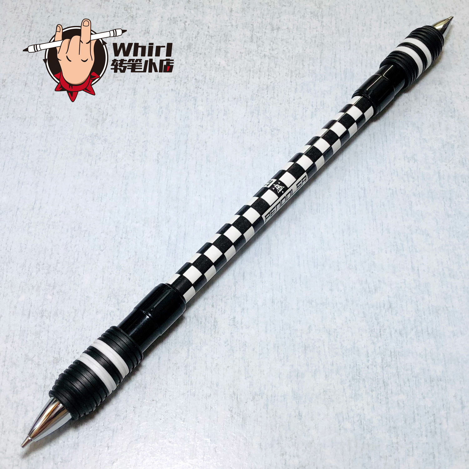 (Whirl Turning Pen Shop) DR Comssa V12 Black and White Grid Full True Rare Discontinued Special Pen