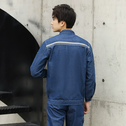 Летний тонкий джинсовый износостойкий комбинезон подходит для мужчин и женщин, защита от ожогов