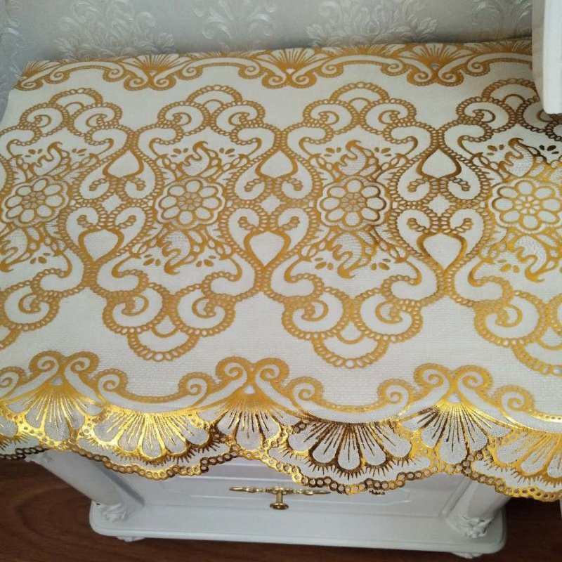 Custom gilded tablecloth TV counter cloth coffee tablecloth tableside table shoes cabinet cover cloth waterproof tablecloth