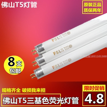 Foshan T5 lamp tube tricolour fluorescent lamp t5 fluorescent lamp tube G14T5 865 lamp tube 8w14w21w28w bracket