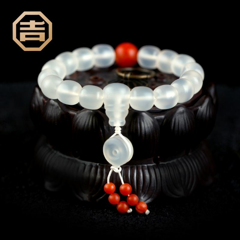 Ji Yongfa Baoshan South Red Manau Handstring Lychee Freeze Fit Buddha Head South Red Hand Alchemy Natural Buddha Pearl Single Ring Male And Female