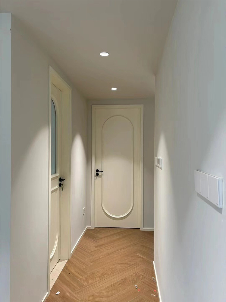 Indoor Door Solid Wood Composite Paint Door All Solid Wood White Room Door Set Door French Wooden Door Bedroom Door Installation