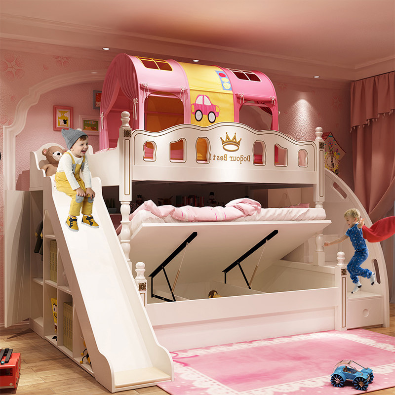 Children's bunk bed bunk bed level defining a girl princess two bed of small-sized space-saving