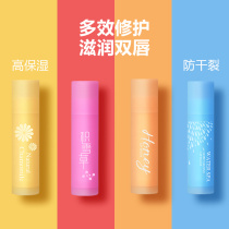 Chamomile lip balm moisturizing moisturizing moisturizing and moisturizing preventing dry and peeling male and female students lipstick colorless and natural
