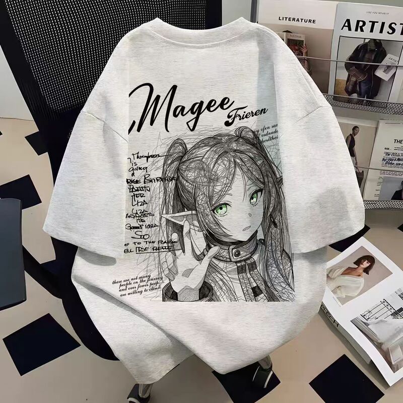Furilian Printed Cotton Short-Sleeve T-Shirt, Versatile and Loose-Fitting Summer Anime Top for Both Men and Women Furilian Printed Cotton Short-Sleeve T-Shirt, Versatile and Loose-Fitting Summer Anime Top for Both Men and Women