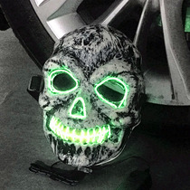 Christmas Horror Evil Messed Up Light Mask LED Flash Ghost head Halloween Makeup Balls EL Cold Light Mask