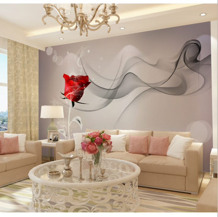 Minimalist Modern Abstract Art Wallpaper Black White Smoke Sofa Wallpaper Personality Creative Splash Murals