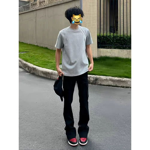 Камуфляжные летние штаны, джинсы, в американском стиле, свободный прямой крой