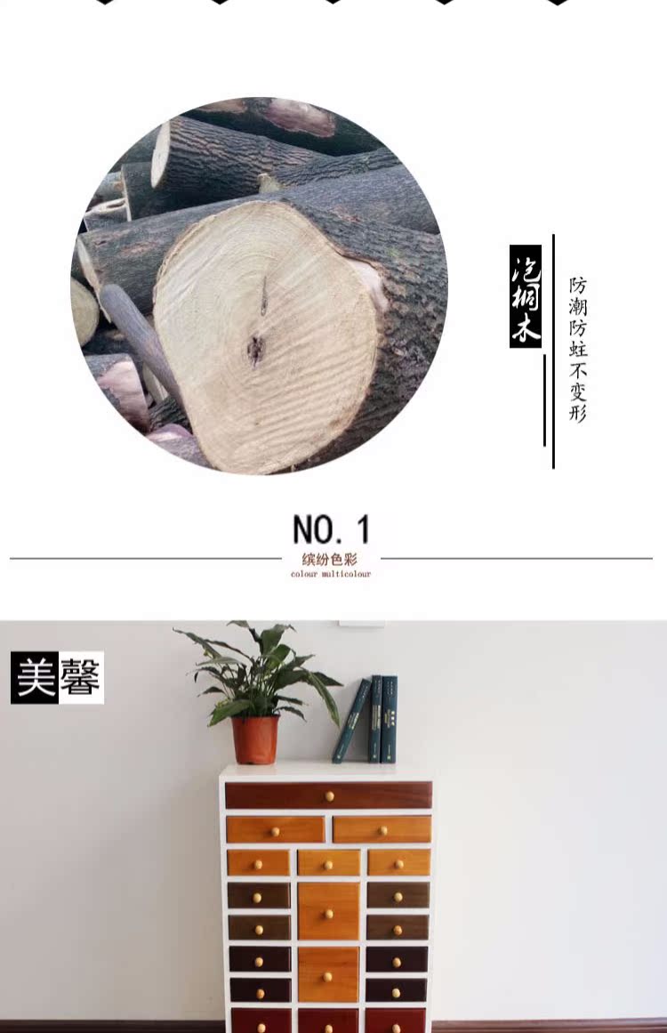 Ngăn kéo gỗ rắn ngăn kéo phòng ngủ màu trắng tủ lưu trữ nhà nhỏ tủ thuốc ngắn tủ đơn giản hiện đại hoàn thiện tủ - Buồng tủ cánh lùa