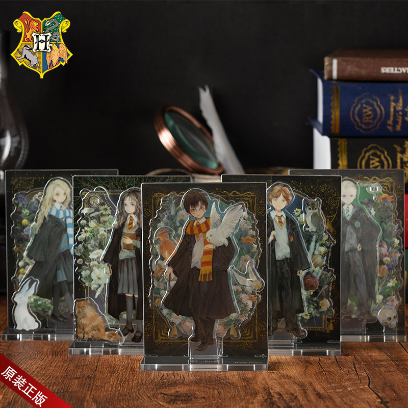 Authentic Harry Potter Acrylic Stand Figures of Hermione, Luna, and Malfoy as Gifts for Friends' Birthdays