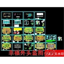 Architectural expansion CAD drawings of a three-story Huizhou style office building dwg drawings