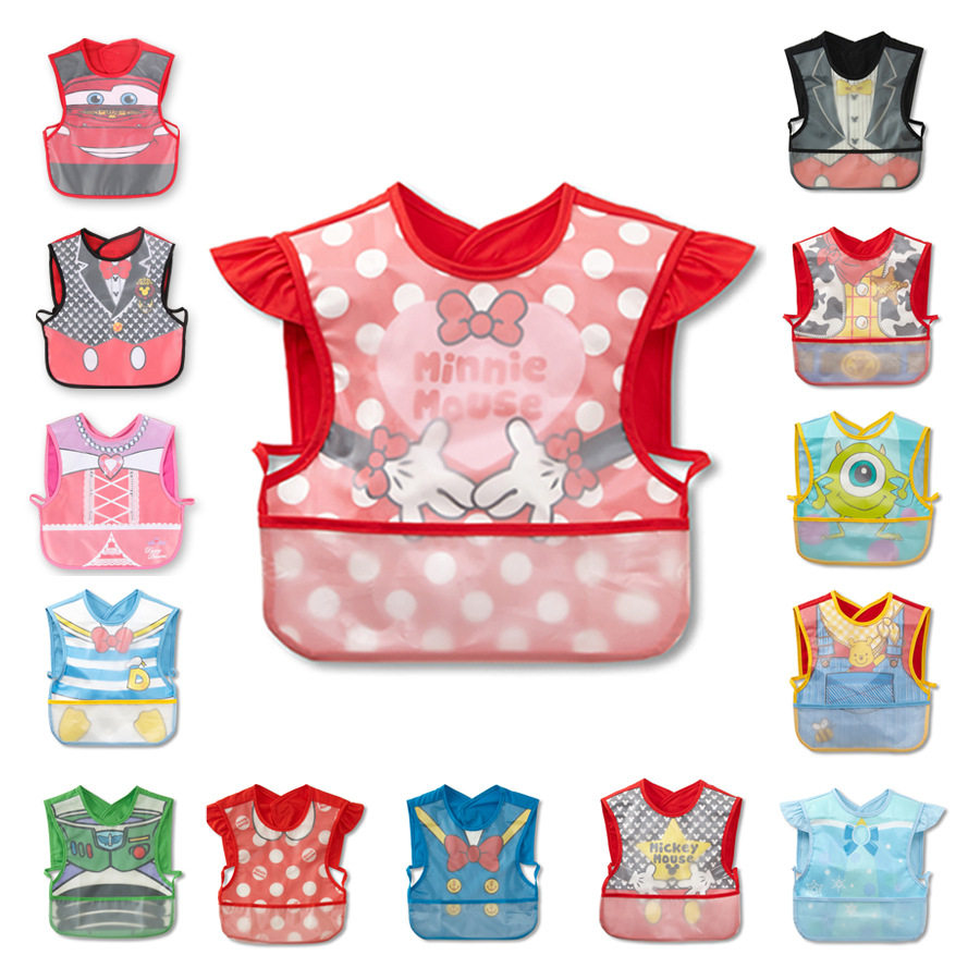 Outlet Dijia Cartoon Styling Sleeveless Men And Women Hood Clothes Children Anti-Dress Eating Pocket Waterproof Hood Clothing