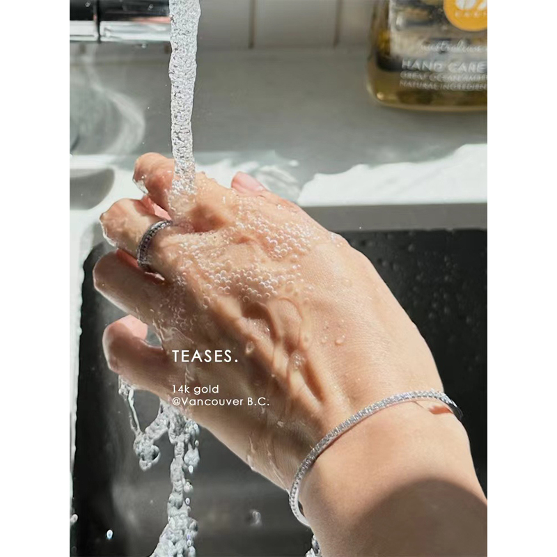 Ruona Jewelry "Xilinglong" Is the Flagship Diamond of the Store! a Full 1 Carat Oval Diamond Stackable Bracelet Gift