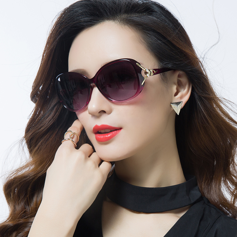 New elegant sunglasses female summer round face thin polarized sunglasses anti-UV2022 fashion trend driving