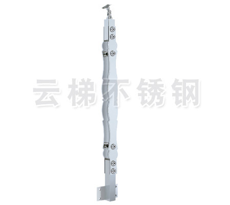 Glass stairs armrail stairs stainless steel column balcony guardrail is made up of armrest column