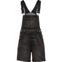 (Red Label Denim) ONLY2024 Summer New Retro Distressed Raw Edge High Waist Overalls Denim Shorts for Women