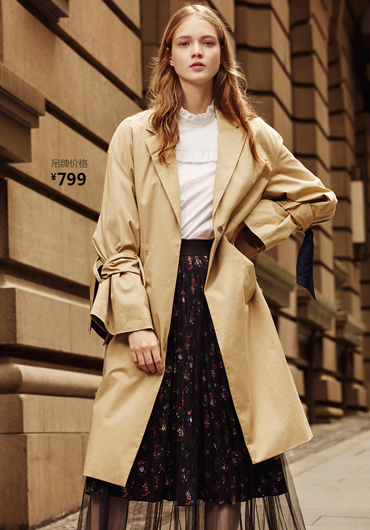 Trench pour femme ONLY en Coton - Ref 3228100 Image 19