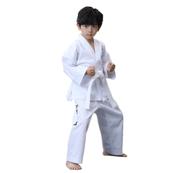 Itf Taekwondo Uniform for Adults and Kidsren, Itf All-White Embroidered Uniform for Beginners, Itf Training and Competition Uniform