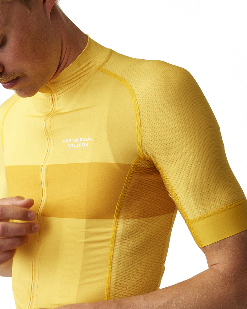 Denmark PNS team 2022 new bicycle short-sleeved riding suit yellow stitching breathable top Italian fabric