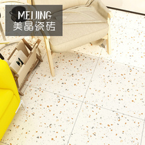 Color fresh tiles Terrazzo 600 vintage floor tiles Wall tiles Nordic living room toilet Toilet Matte non-slip