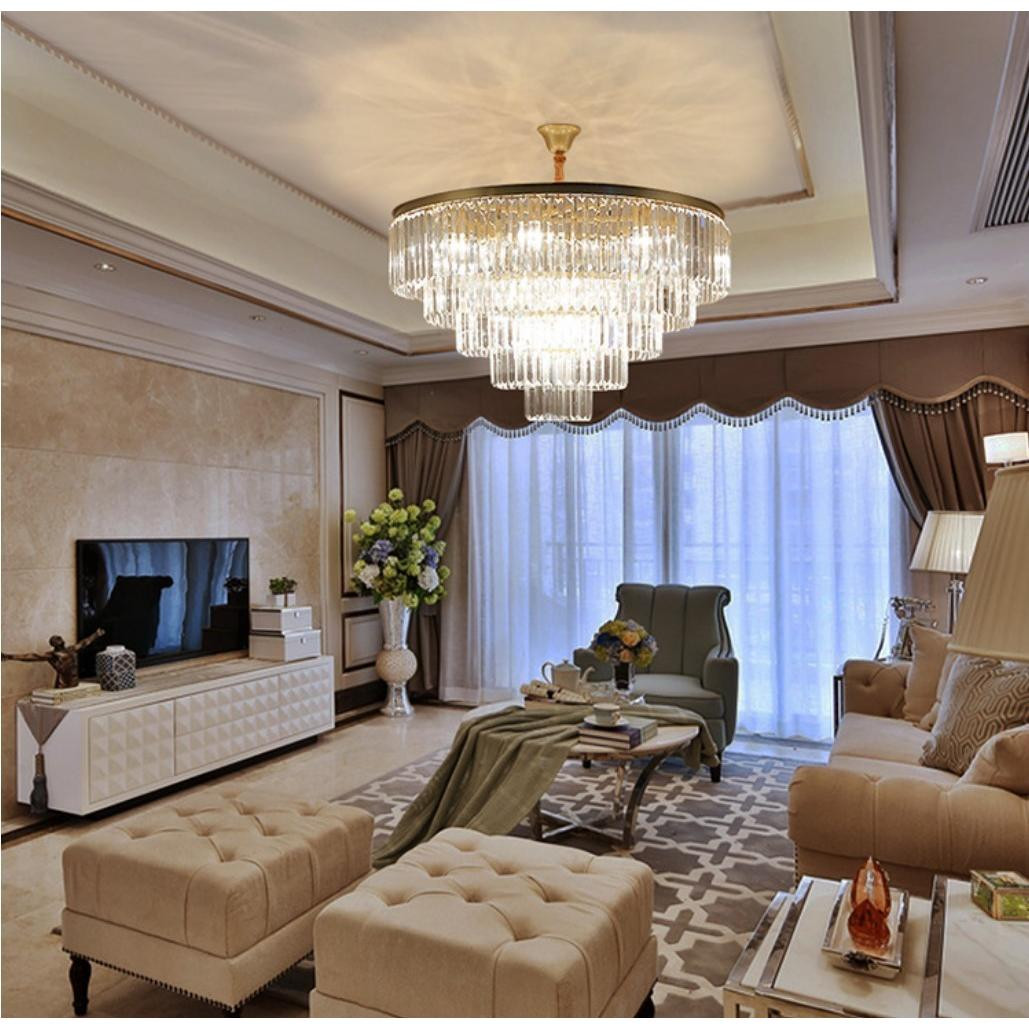 Postmodern minimalist American European-style living room Bedroom Dining Room Chandelia Nordic Creative Personality Atmospheric Crystal Luminaire