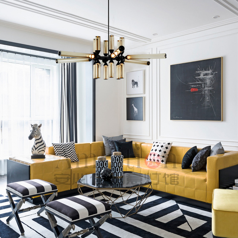 Postmodern living room chandelier Nordic Restaurant Bedroom Lights Creative Personality Hotel Villa Designer Lights