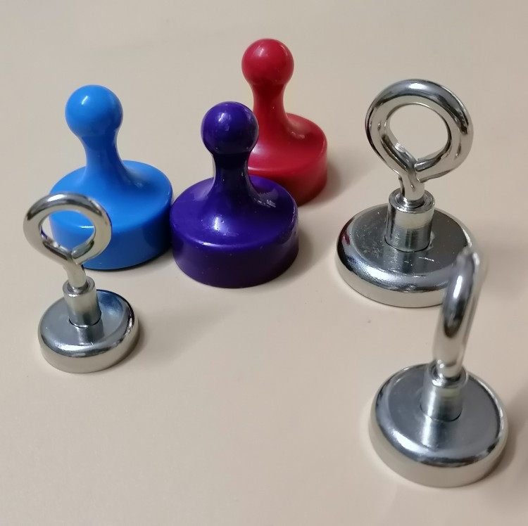 Stainless steel wrap side word for word magnet base plate fixed press rings No side word color strong magnetic cylindrical positioning flared edges