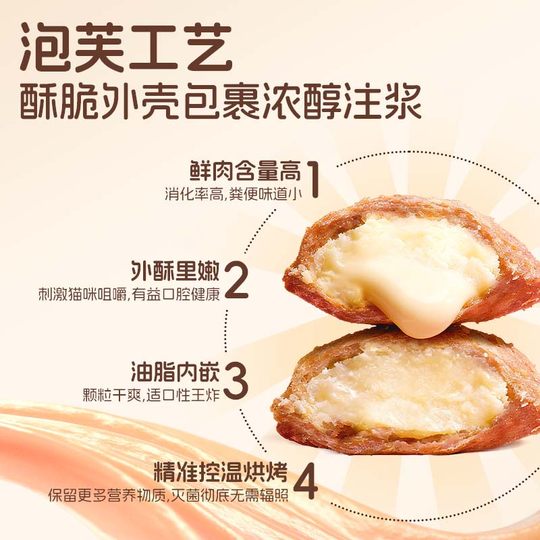 Cat Daddy's Kitchen Puff Comida para gatos Puff Sándwich para gatos adultos Puff Craft Alimento básico para gatos Horneado no liofilizado