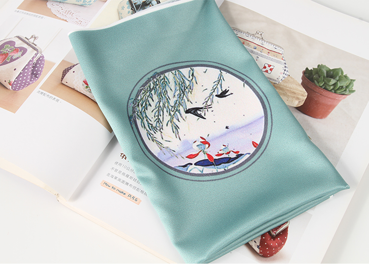 [Vải xoài] giả sợi tơ định vị mẫu vải nhỏ tươi retro thủ công vải lụa vải cotton