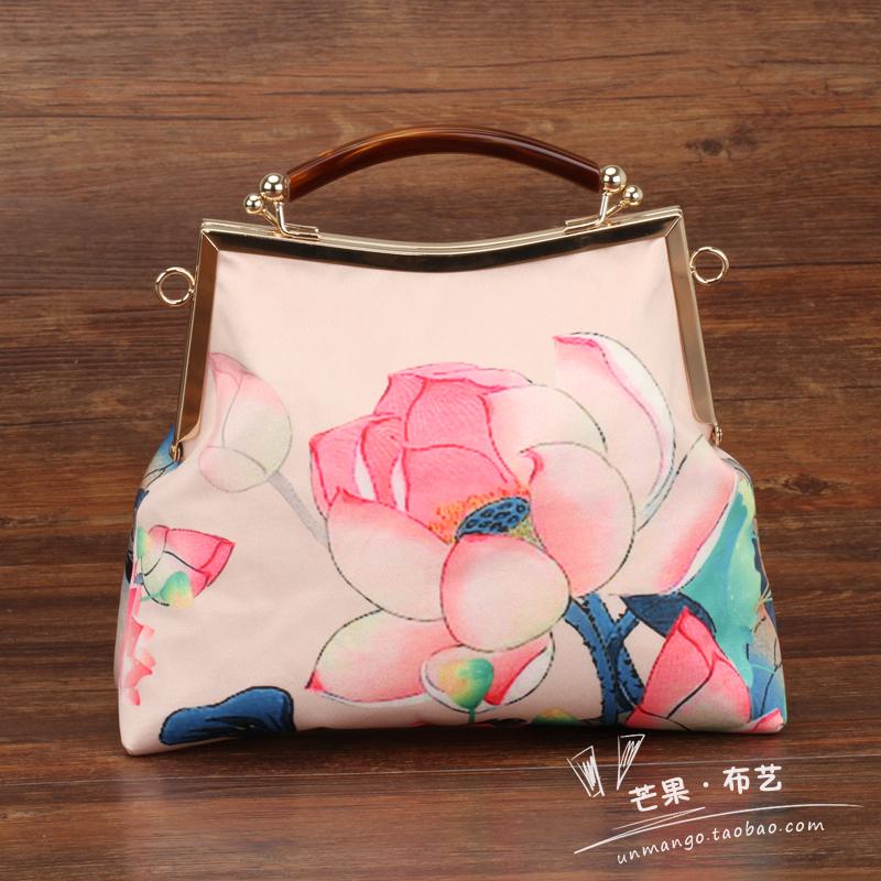 Bản đồ định vị sợi Xiangyun Hướng dẫn sử dụng vải DIY Có thể làm túi tròn 18cm, chân cao 13cm, túi 20 cm chất vải cotton lạnh