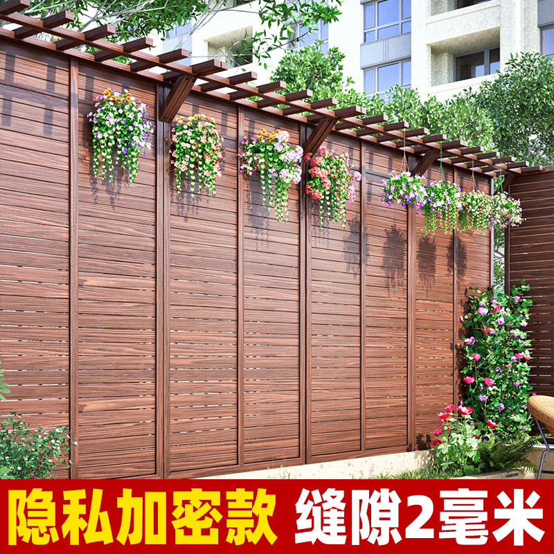 Outdoor Courtyard Fence, Garden Privacy Partition, Anti-Corrosion Wood Flower Stand, Yard Guardrail, Decorative Balcony Climbing Trellis