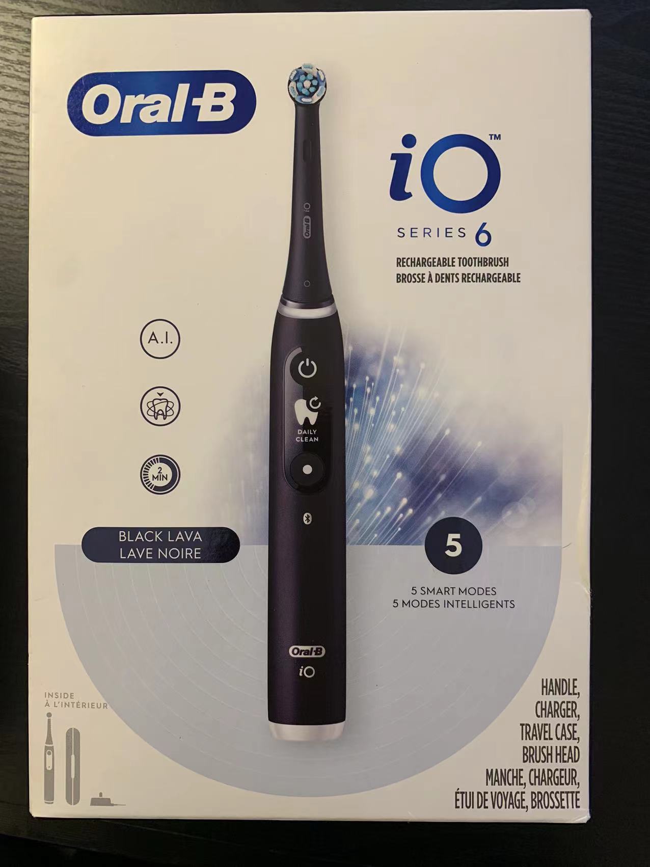 US direct mail OralB Oulle B electric toothbrush micro rotation charging type Germany imported smart Bluetooth iO6