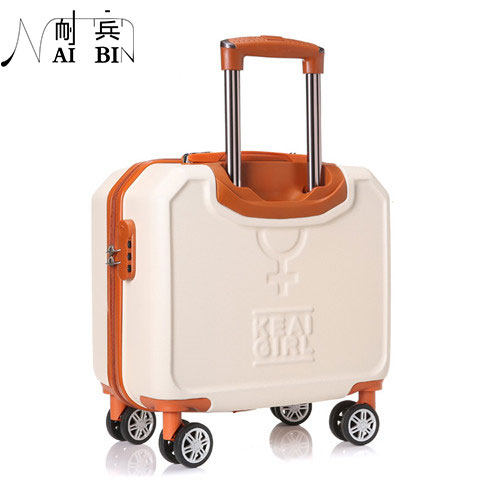 Naibin Trolley Case Mini Travel Case Female 16 Small Suitcase Female Suitcase Female Korean Version 18 Aircraft Boarding Case