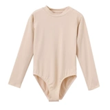 Детский плоть с высоким и низким содержанием воротника невидимая танцевальная одежда плюс бархатный базовый слой для девочек.