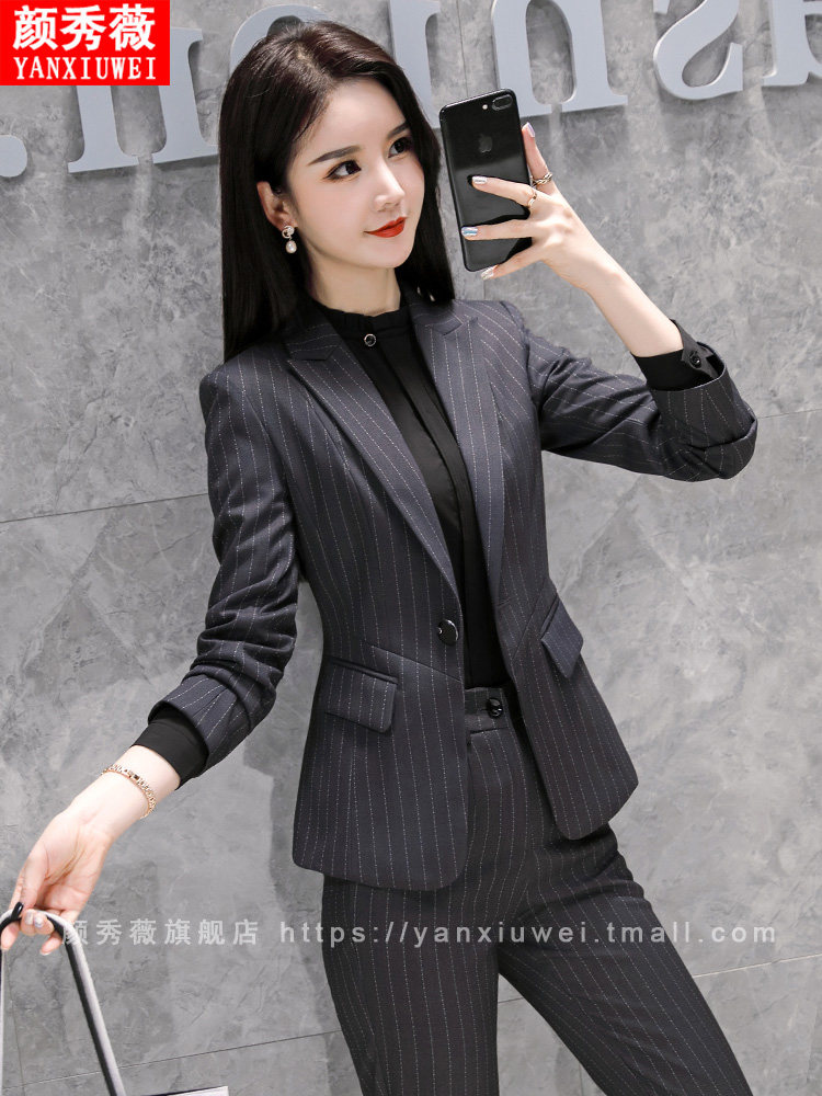 PROFESSIONAL ATTIRE WOMENS SUITS SHORT SKIRTS SUITS WORK CLOTHES FASHIONABLE TEMPERAMENT HIGH-END SUITS SKIRTS HOTEL FRONT DESK WORK CLOTHES