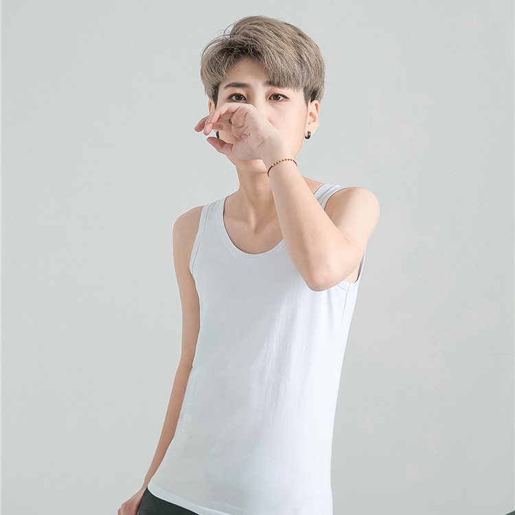 T - era handsome t-chest les long version bandage cotton underwear Female student big chest show small chest plastic chest cos vest