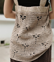 Dragonfly ~ Kuo Lo Forest original design sense relaxed cotton hand hook flower all seasons mixed with hanging vest