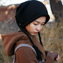 Qianai forest pocket love letter ~ Qianai forest original retro loose hat knitted hat autumn and winter pure wool line