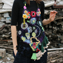 Mu Xia ~ classic collection original design sense irregular mix and match cotton crocheted bellyband horse clip