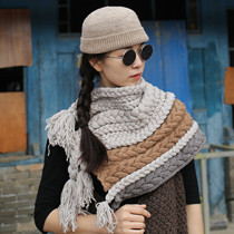 I like you ~ Qianai original design sense multi-angle shape spring wool thread scarf braid