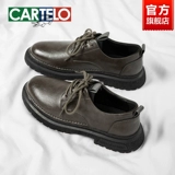 Martens, мужская летняя дышащая низкая обувь для кожаной обуви для отдыха в английском стиле, мягкая подошва, в британском стиле