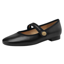 Sheepskin single shoes for women 2024 new summer flat small fragrant style Mary Jane womens shoes French small leather shoes womens shoes