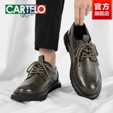 Martens, мужская летняя дышащая низкая обувь для кожаной обуви для отдыха в английском стиле, мягкая подошва, в британском стиле