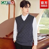 Свитер, зимний осенний трикотажный жилет, V-образный вырез