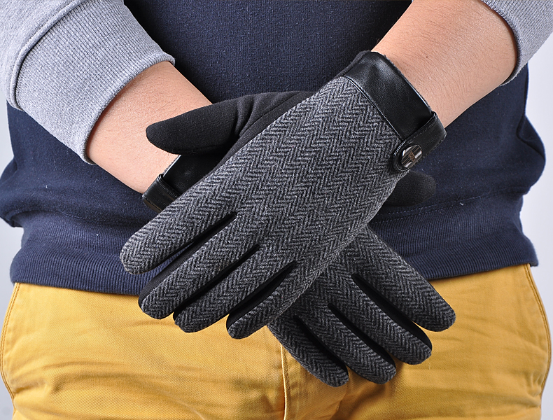 Gants pour homme WARMEN en velours - Ref 2782658 Image 7