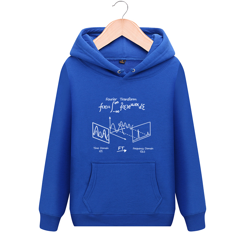 Fourier biến đổi công thức vật lý nguyên lý bò lớn geek cổ điển toán học áo len trùm đầu áo khoác quần áo nam và nữ áo khoác nam có mũ