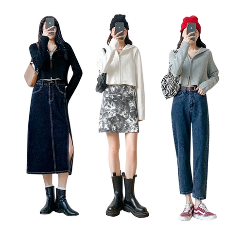 Весенняя осенняя тонкая короткая толстовка с капюшоном с молнией, куртка, 2025 года, в корейском стиле, высокая талия