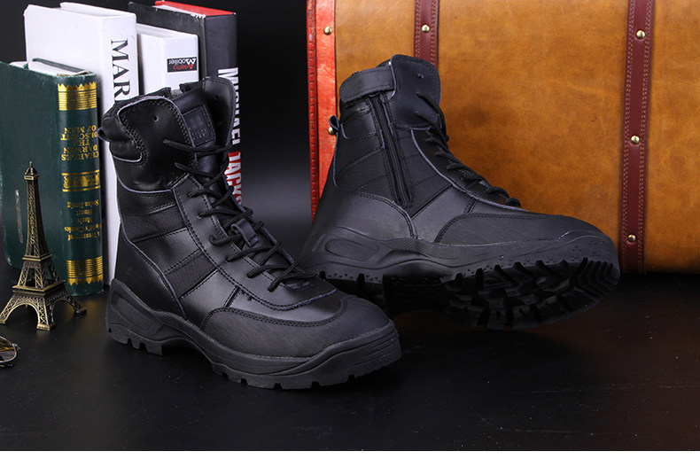 Bottes militaires pour homme en cuir - Ref 1402082 Image 17