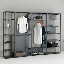 Floor-to-ceiling double clothing rack modern gua yi dedicated display womens clothing store shelves iron shelf floor